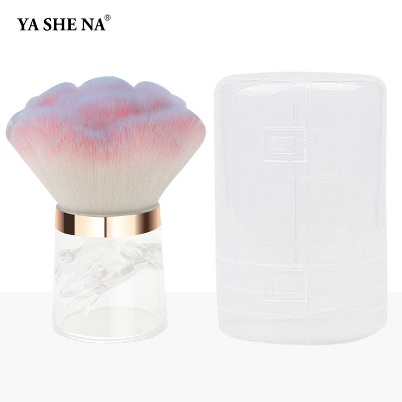 Wholesale Beauty Tools Single Crystal Mountain Loose Powder Brush Blush Brush Flower Nail Dust Brush Makeup Brush