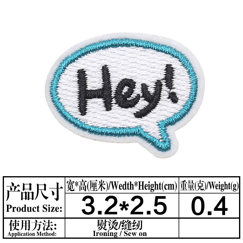 Wholesale Trendy Embroidered Letter Patch Twill Applique For Clothing Bags Hats Decorative DIY Accessory