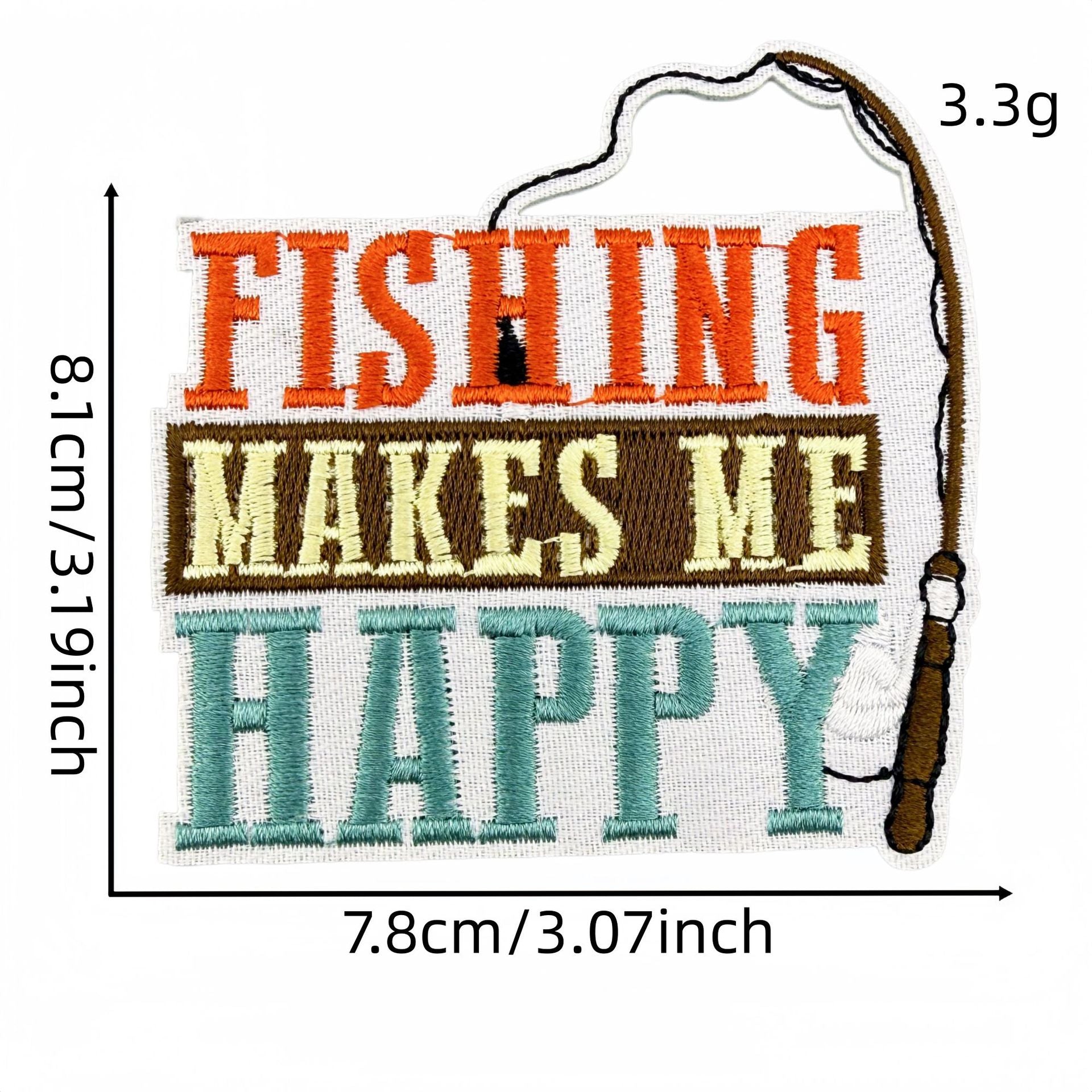 Wholesale 20 Pack Fishing Themed Embroidered Patches Cartoon Iron On Stickers For Clothing Decoration DIY Craft