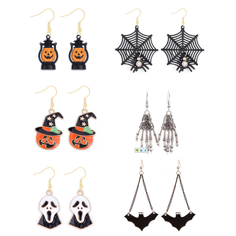 Wholesale  Earring Set Alloy Pumpkin Skull Ghost  Design Party Wear Accessory