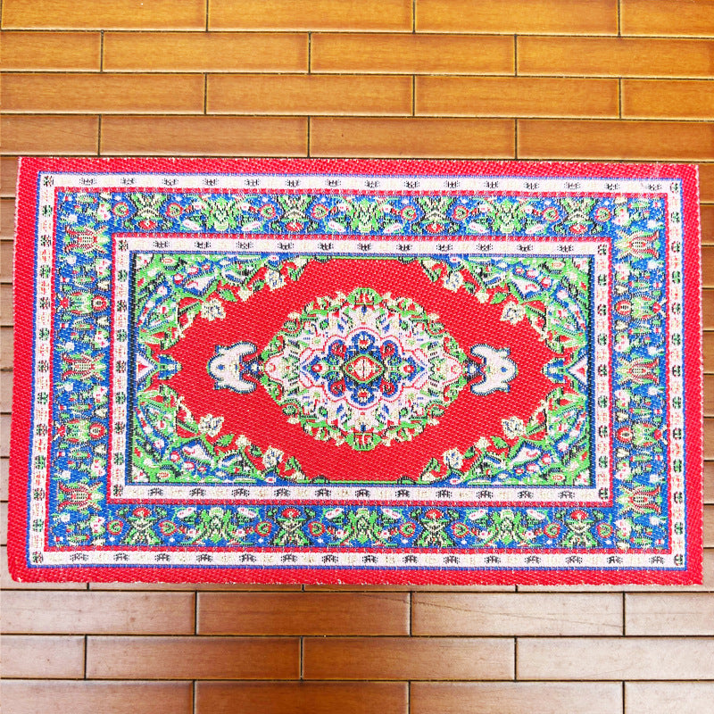 Wholesale 1:12 miniature model floor decoration pure woven Turkish rugs