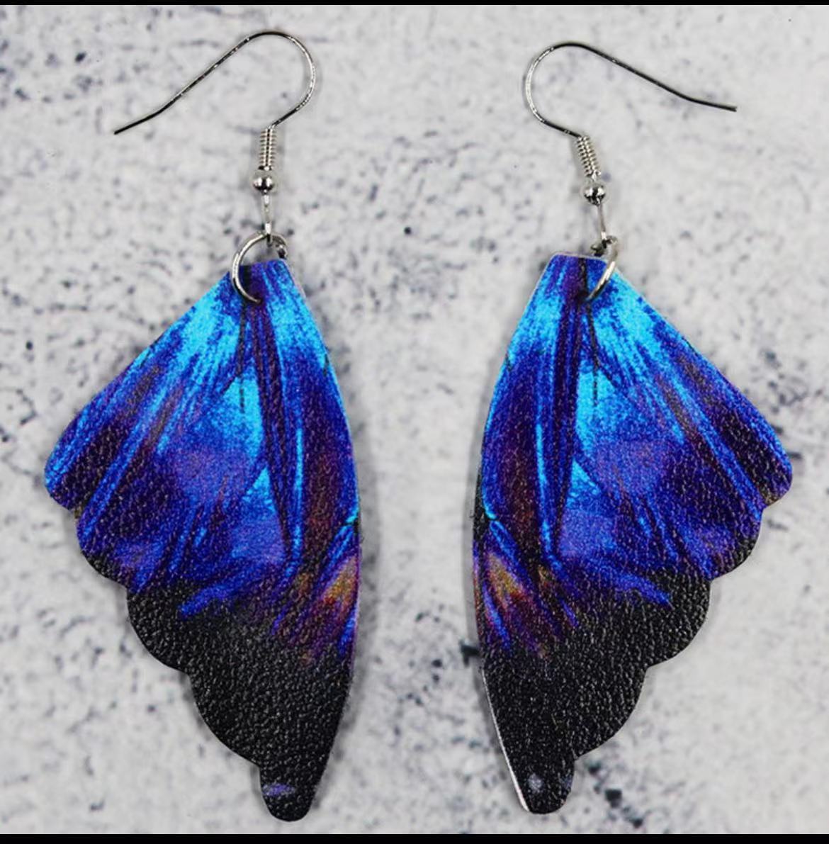 Wholesale Butterfly Wing Earrings,  Eco-Friendly Leather Earrings
