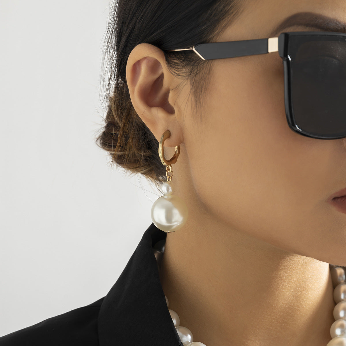 Wholesale Imitation Pearl Beads Chain Earrings Bracelet Necklaces Set