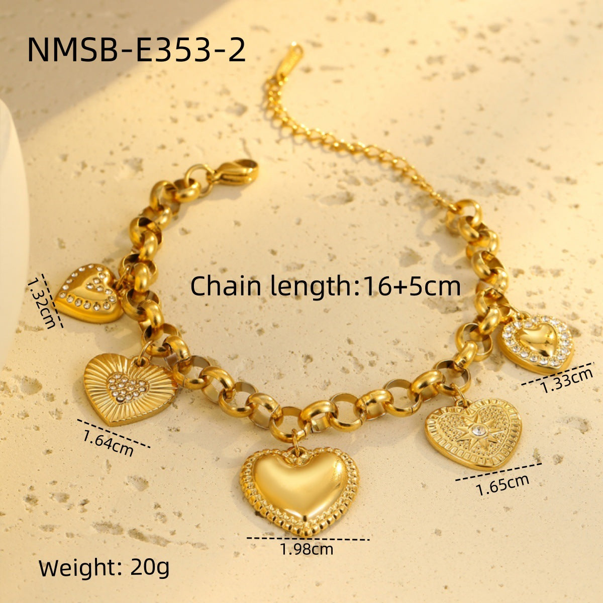 Wholesale Water droplet shaped heart shape Stainless Steel Earrings