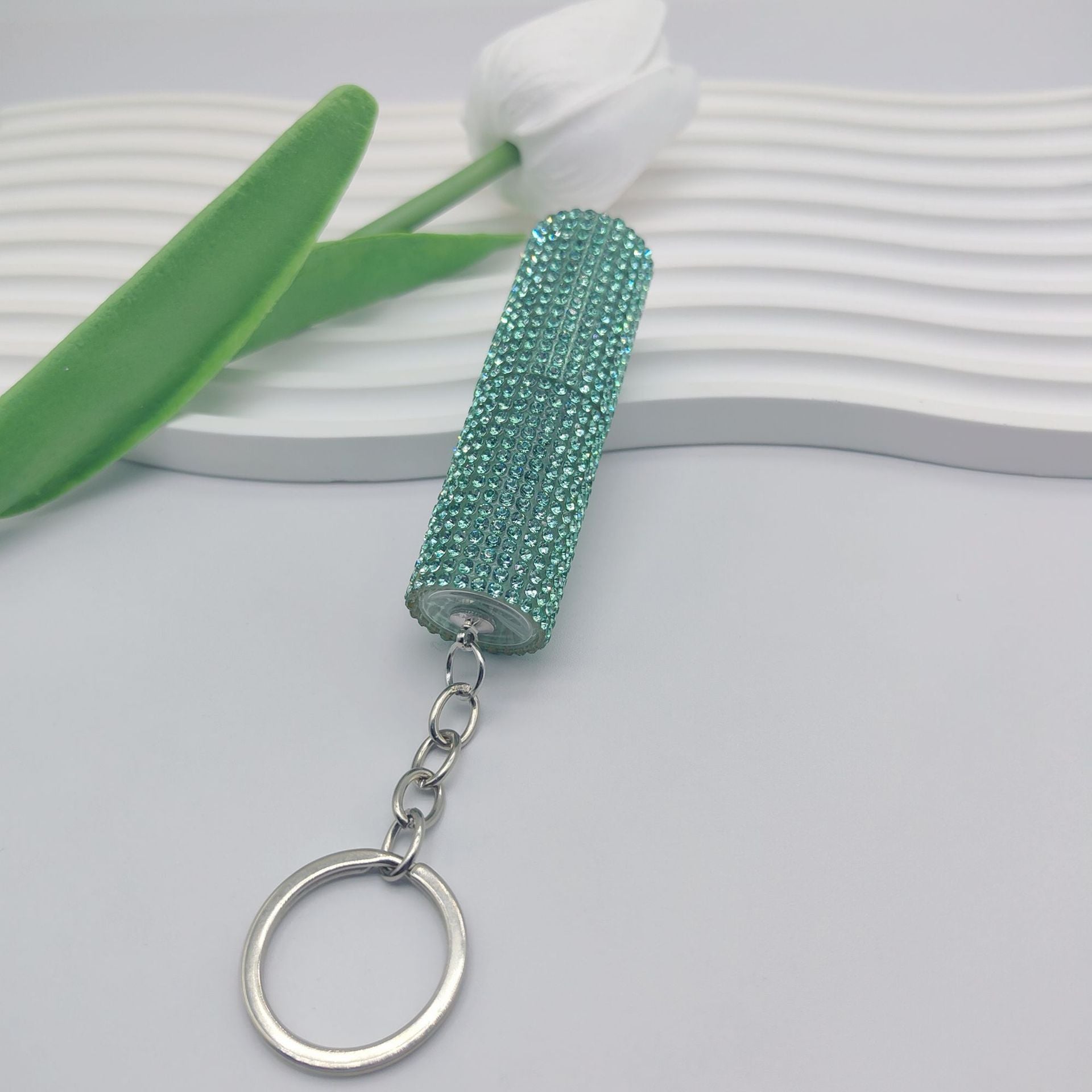 Wholesale Fashion Mini 5ml Diamond Split Perfum Bottle Keychain