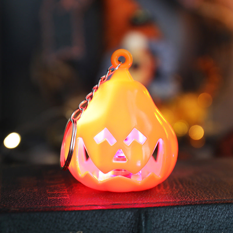 Wholesale Halloween Plastic Pumpkin Lantern Electronic Candle Light Ornament Decoration Props