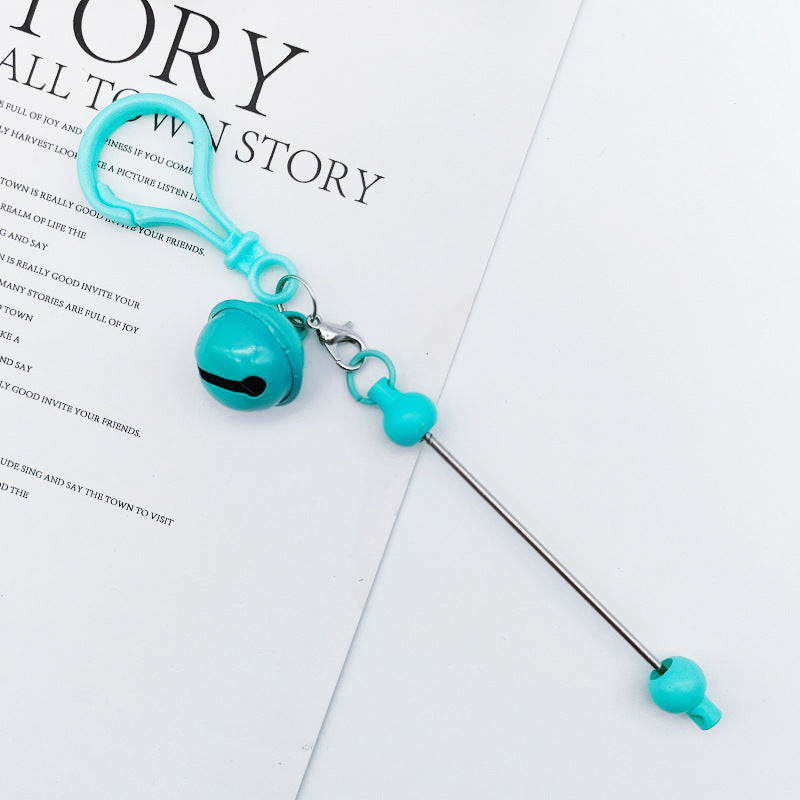 Wholesale DIY Cute Accessories Bell Handmade Bead Colored Keychains