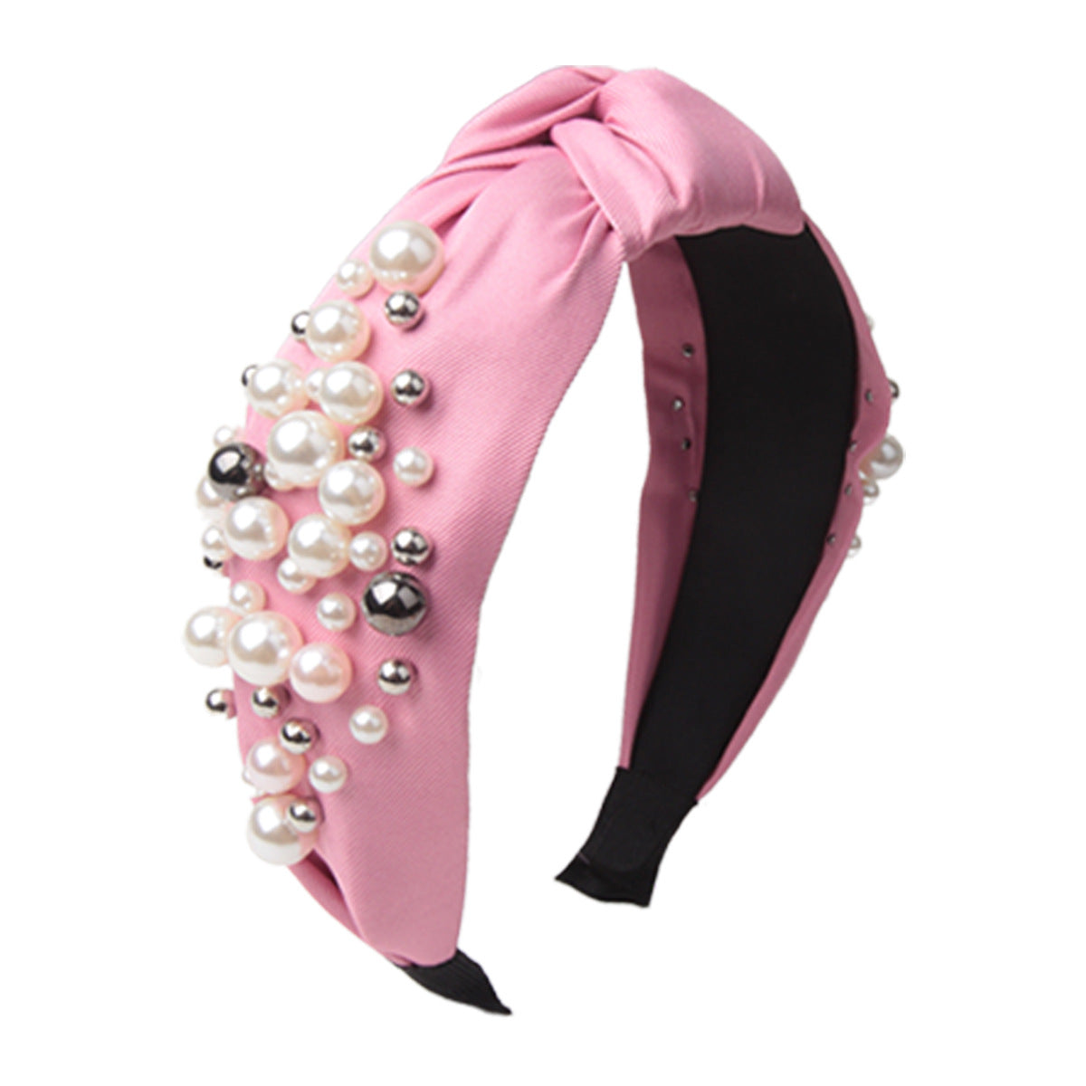 Wholesale new headband women's pearl knotted fabric headband fashion simple temperament headband hair accessories