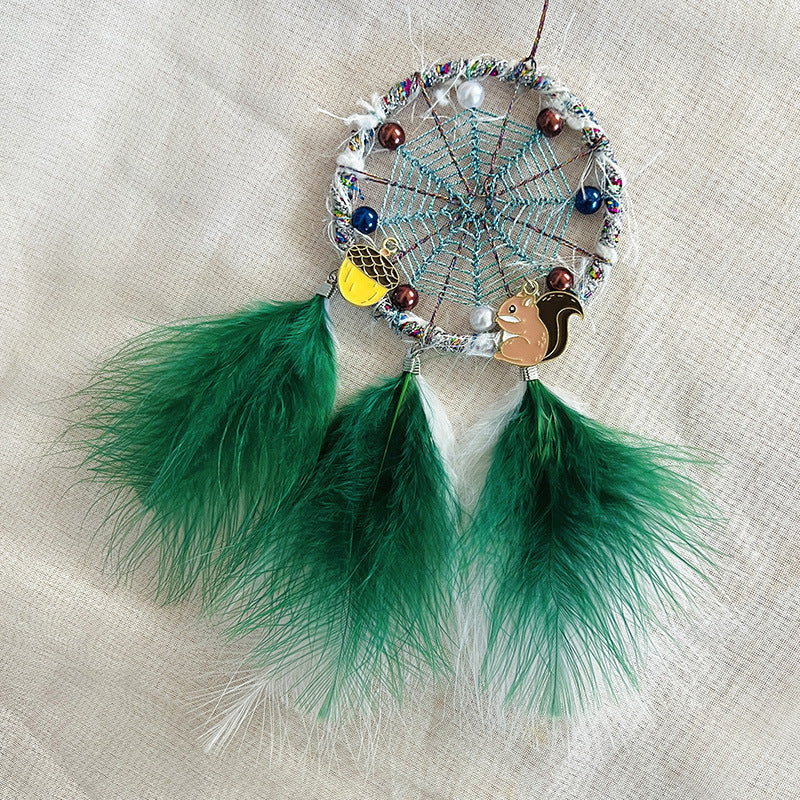 Wholesale Creative Feather Squirrel Picture Pendant Dream Catcher