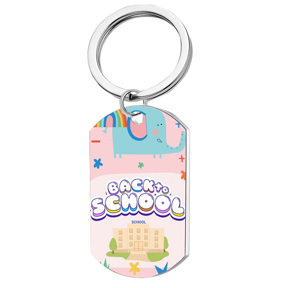 Wholesale Kindergarten Opening Gift Stainless Steel Keychain