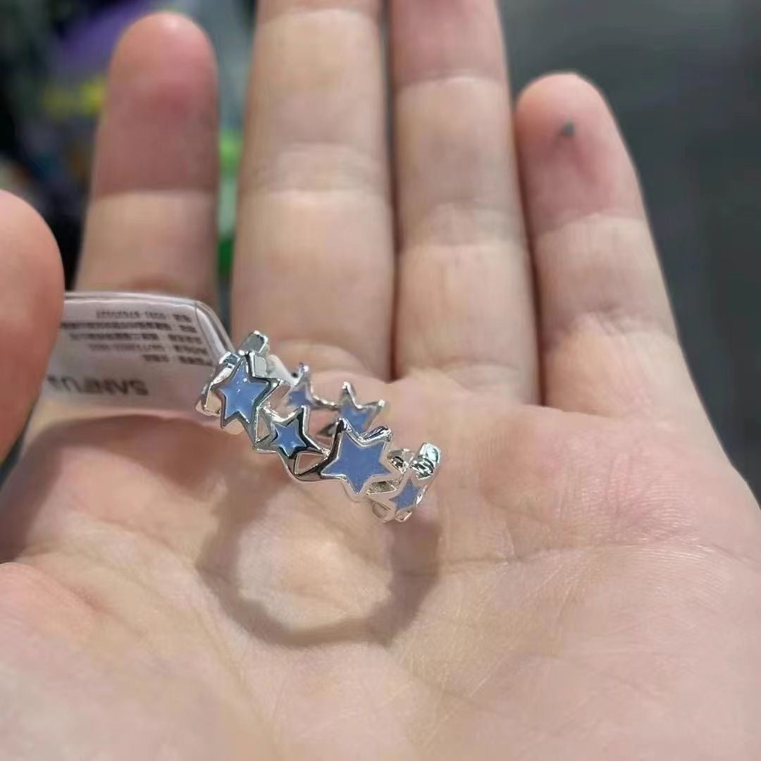 Wholesale Valentine' s Day star open ring cold style Rings