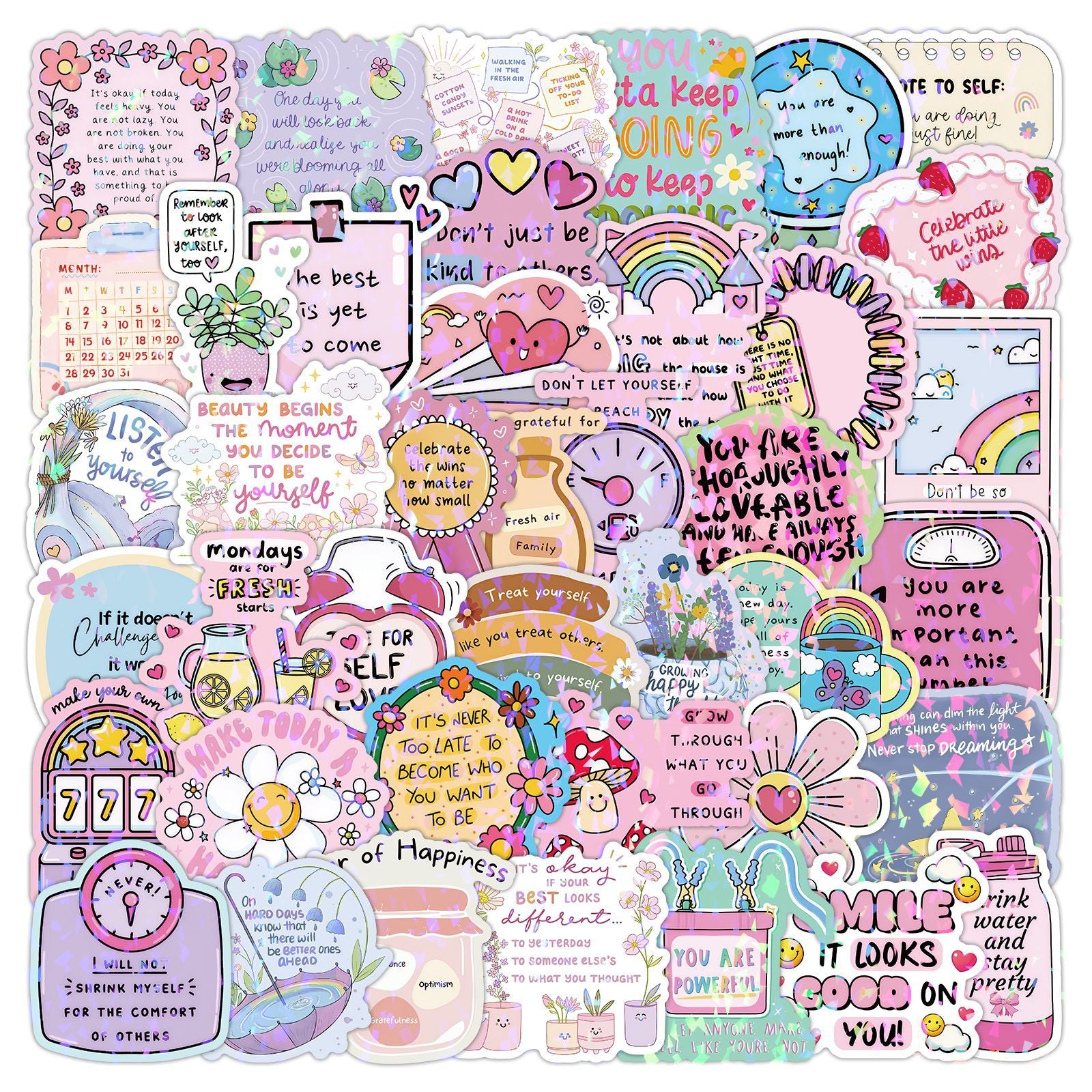 Wholesale 50 Motivational Quote Waterproof Vinyl Stickers
