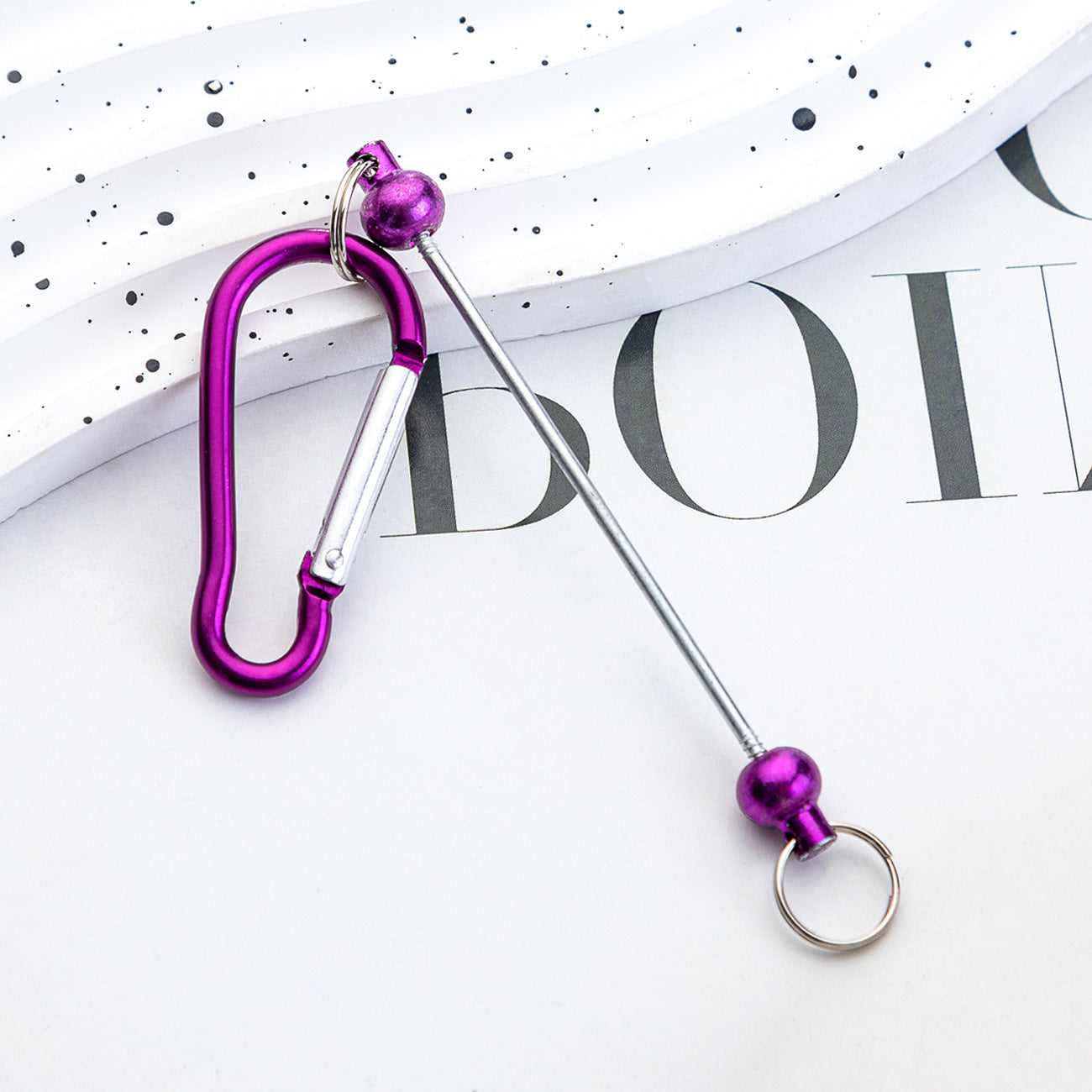 Wholesale 500psc Beadable Metal Hook Keychain