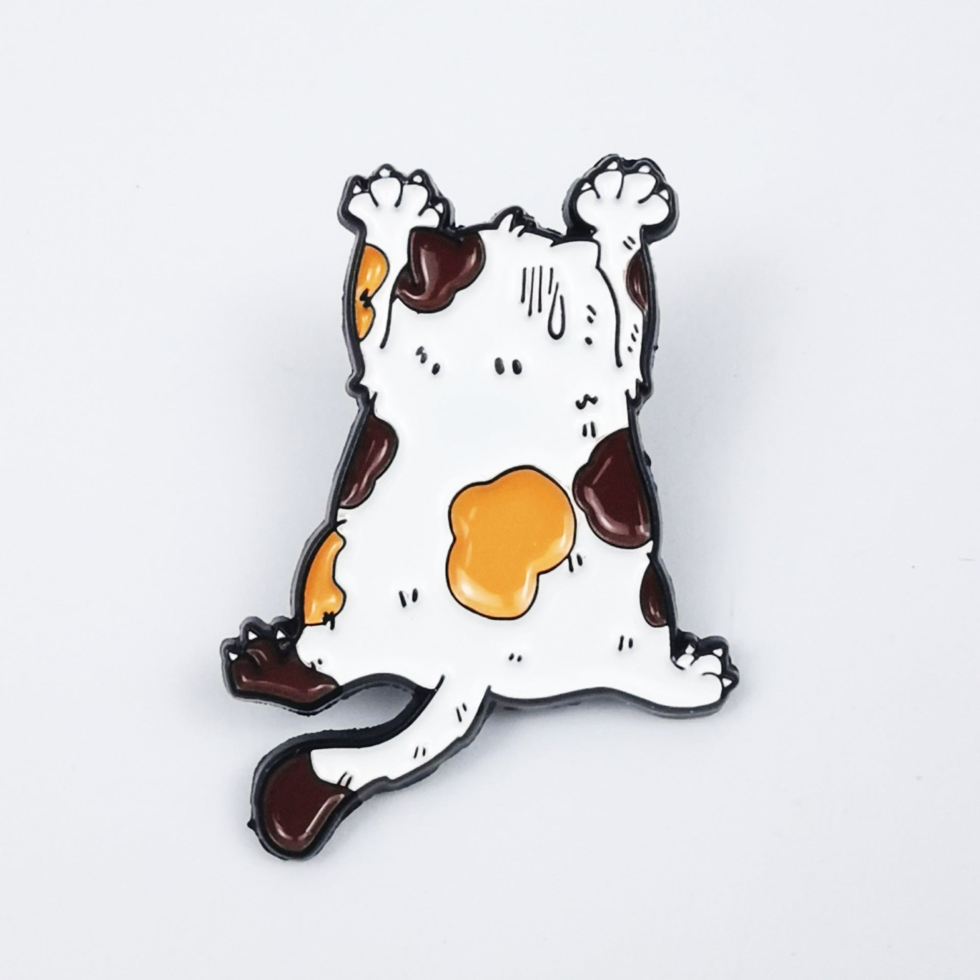 Wholesale Cute and funny cat star cartoon cat back alloy brooch