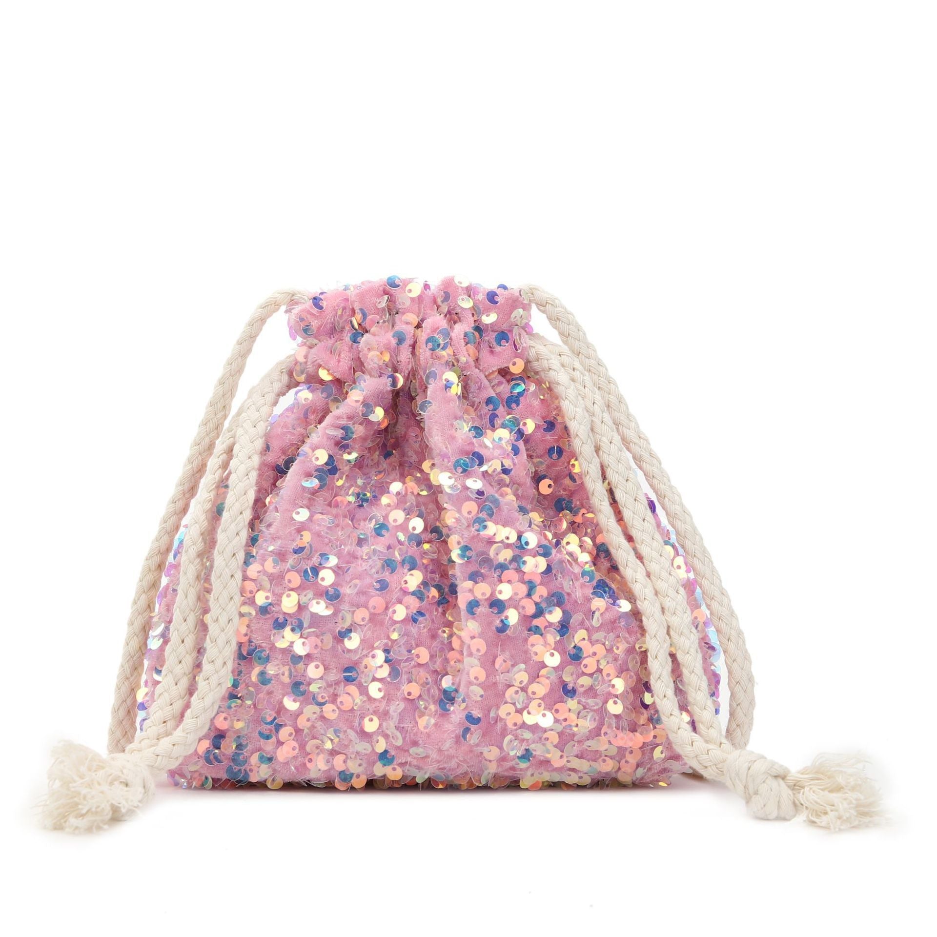 Al por mayor 2023 Summer Nuevo estilo Beam Bozo Colorido Sequinas Polyéster Messenger Bags