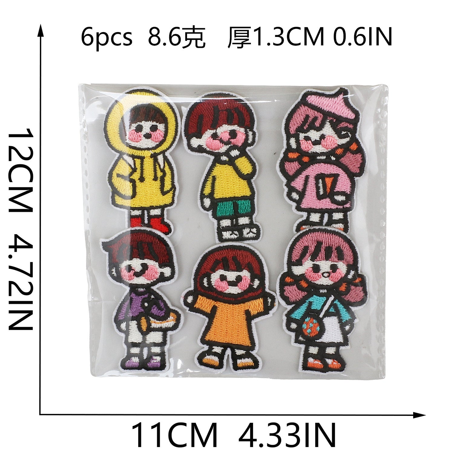 Wholesale Polyester Embroidered Patch Cute Girl Design DIY Clothing Accessory For Kids Boutique Gift
