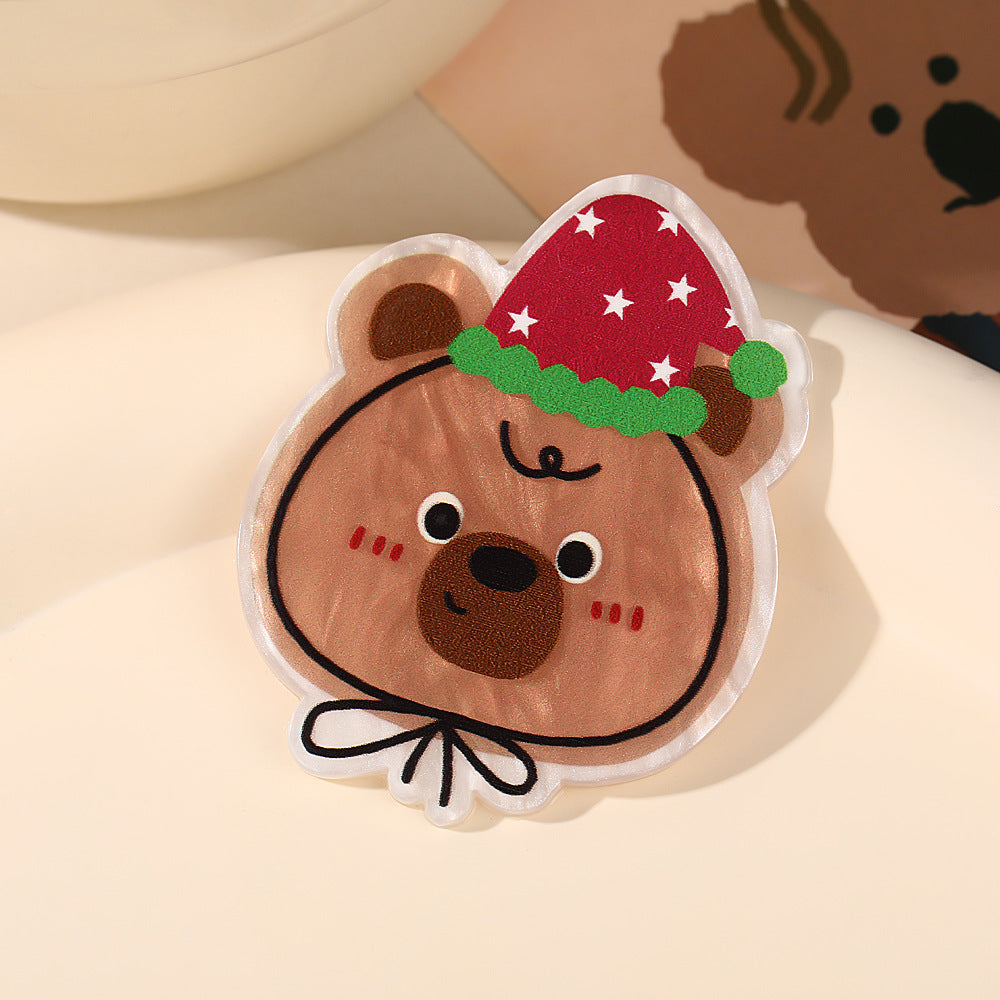 Wholesale 10pcs Cartoon Birthday Hat Bear Sweet Acrylic Patch