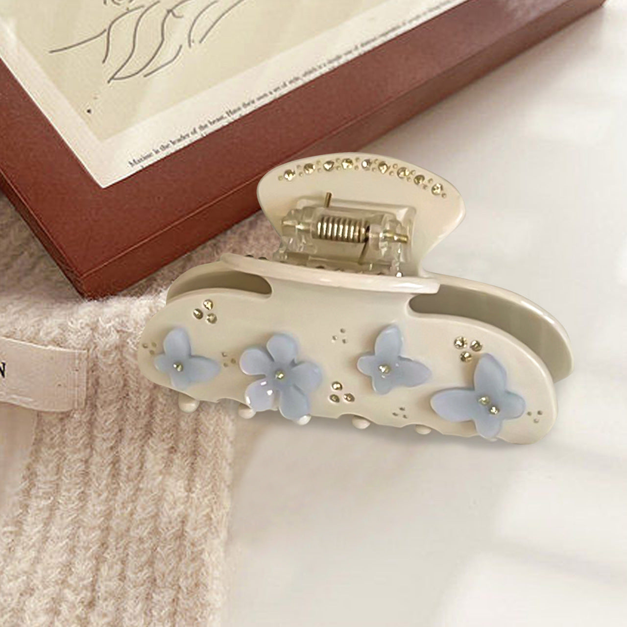 Wholesale Acetate Hair Clips with Diamonds