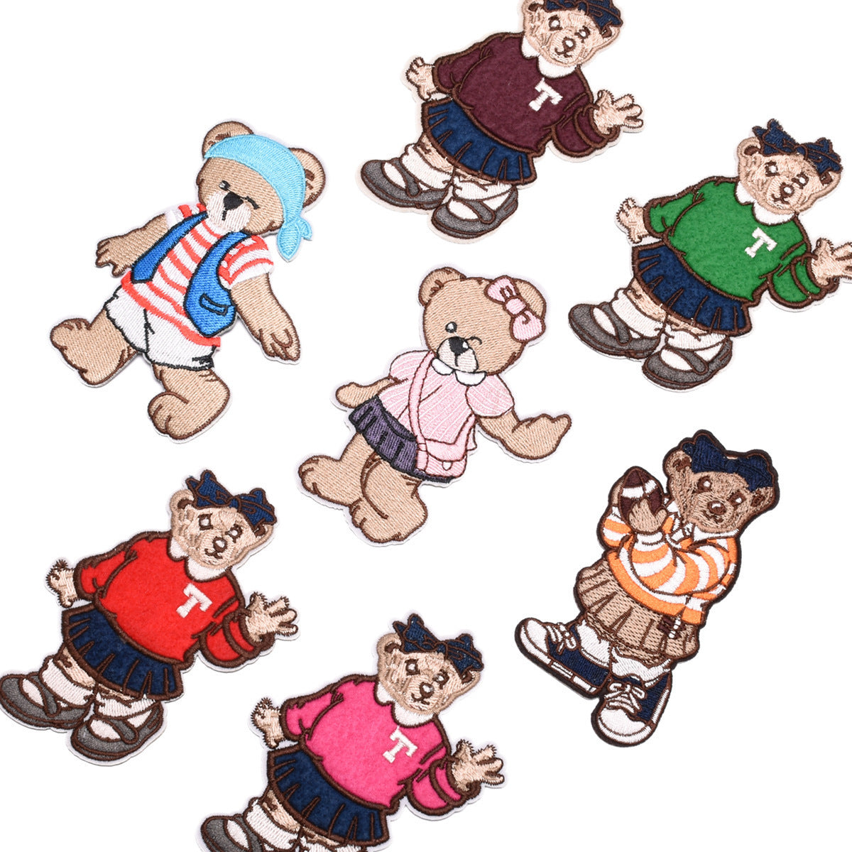 Wholesale Cute Cartoon Bear Iron On Cloth Patch Modern Simple Applique For Clothing