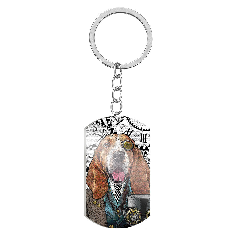 Wholesale Steampunk Retro Mechanical Gear Animal Stainless Steel Keychain