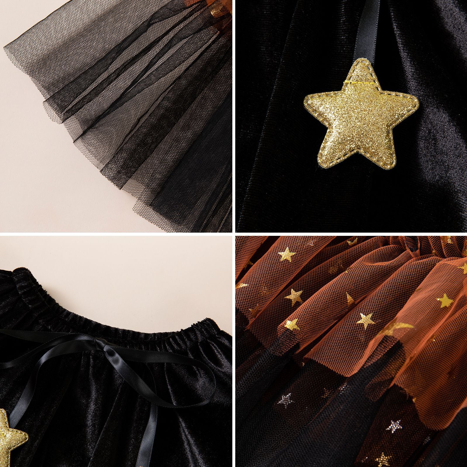 Wholesale Velvet Star Cape And Dress Two Piece Set For Girls  Party Photo Shoot