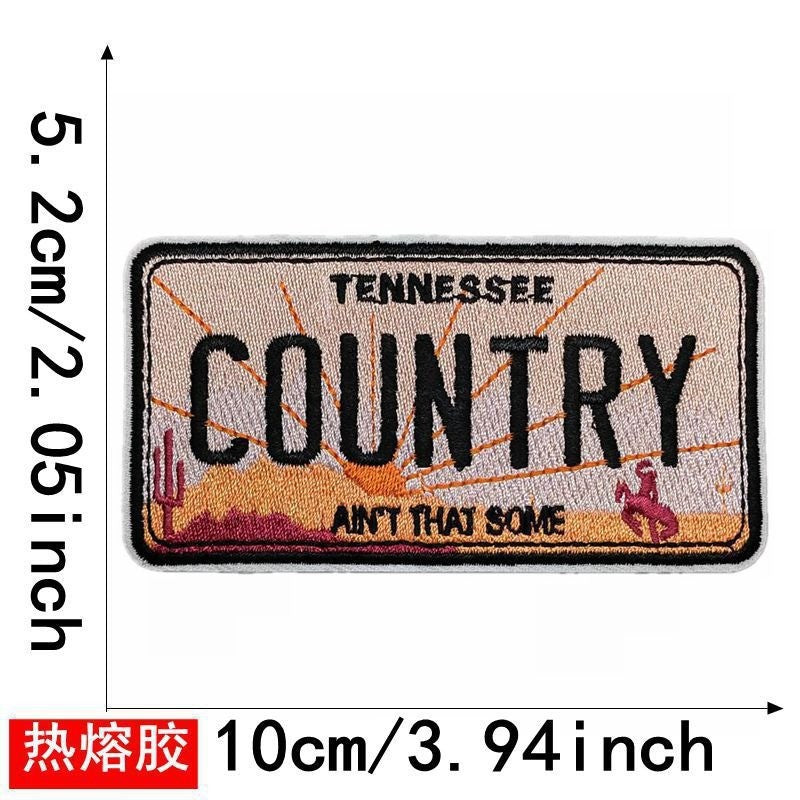 Wholesale Large English Motif Iron On Embroidered Patch No Sew Polyester DIY Applique For Hats Clothing Chic Gift Resale