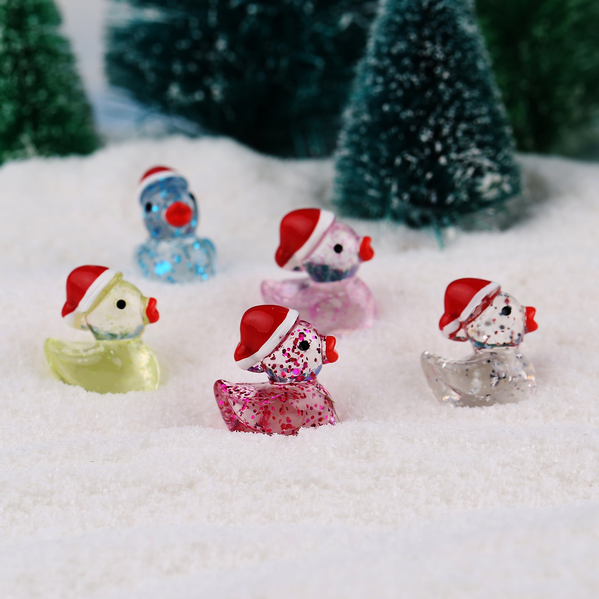 Wholesale DIY Miniature Landscape Decoration Glowing Christmas Duck Doll Accessories
