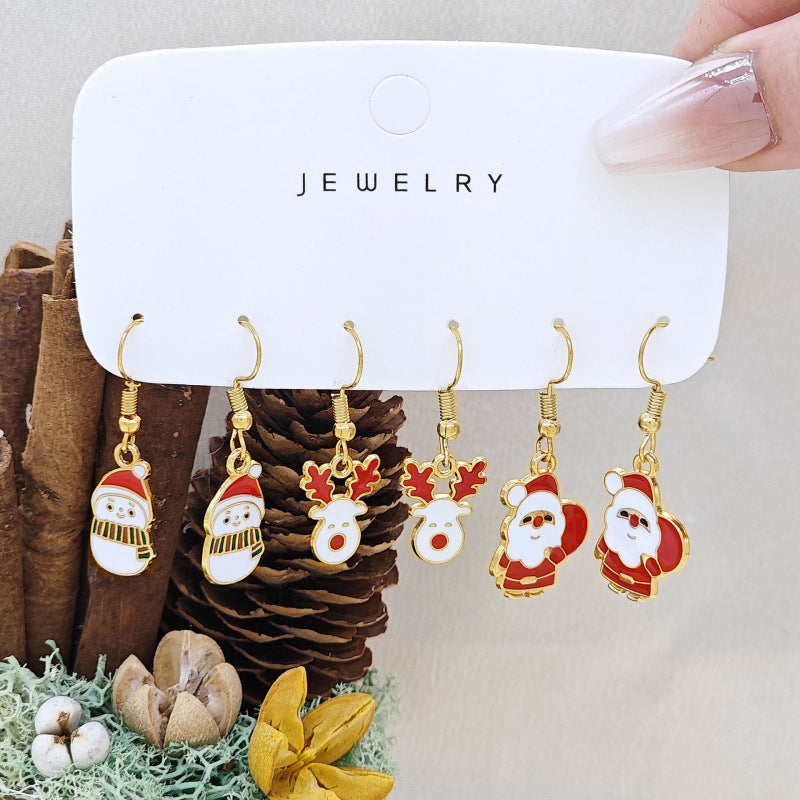 Wholesale Alloy Snowman  Gift Earrings