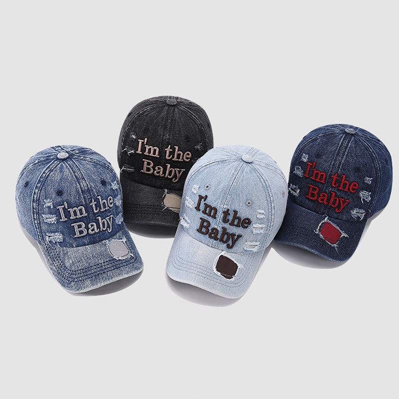Wholesale Cotton Embroidered Letter Hole Children's Baseball Caps
