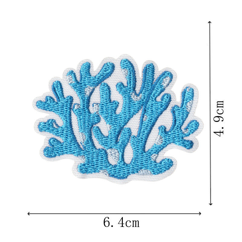Wholesale 16 Piece Embroidered Cruise Ship Patch Set Whale Seabird Iron On Appliques For ets DIY Fashion Accessory