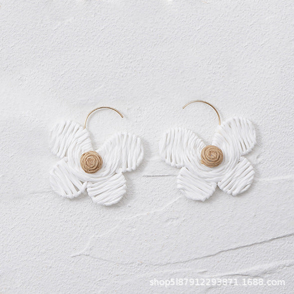 Wholesale Butterfly Handmade Versatile Raffia Earrings