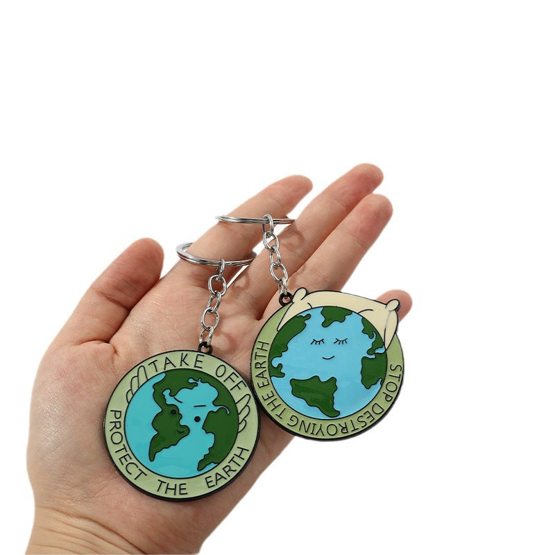 Wholesale Cartoon Earth Shape Zinc Alloy Children's Keychain