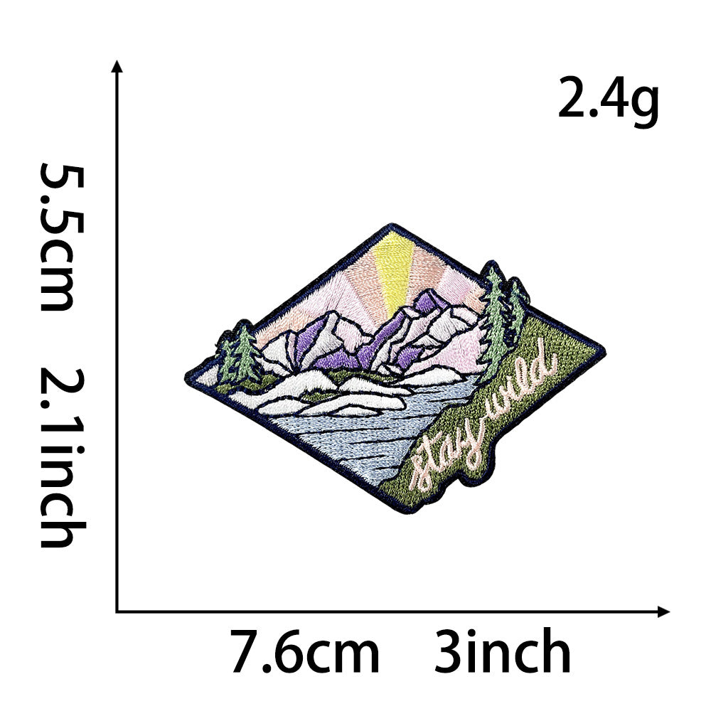 Wholesale Polyester Embroidered Iron On Patches 10 Styles Chic Decorative Coat Badges DIY Clothing Accessory Gift Boutique Resale