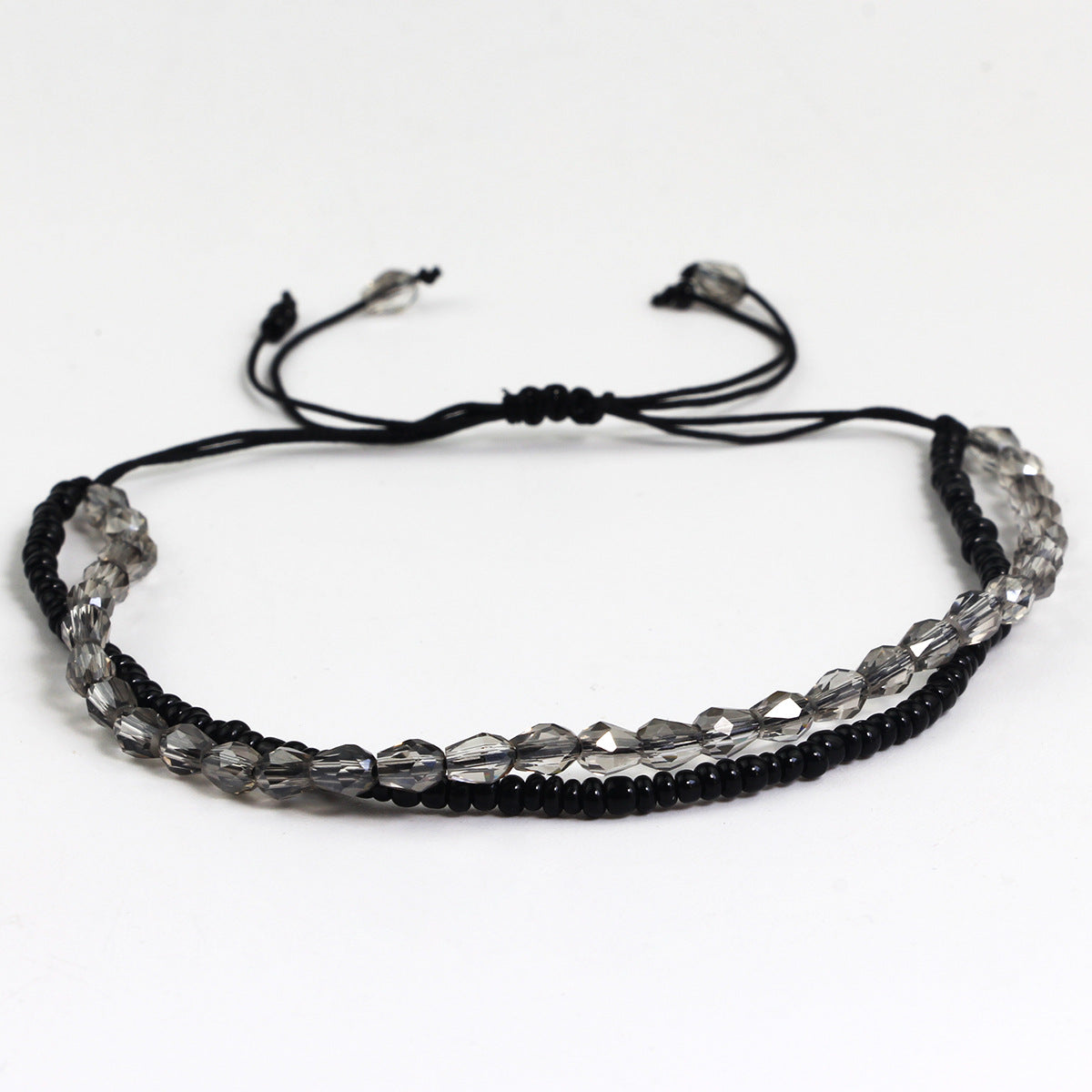 Wholesale Bohemian Style Hand-Woven Double-Layer Xiaomi Bead Crystal Bracelet