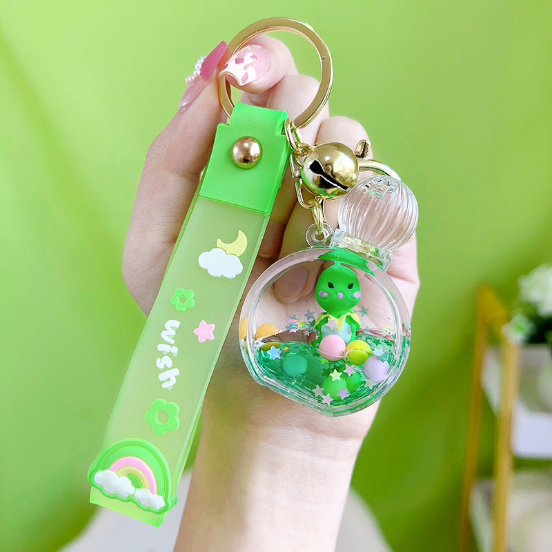 Lindo llaves de dragón verde acrílico al por mayor