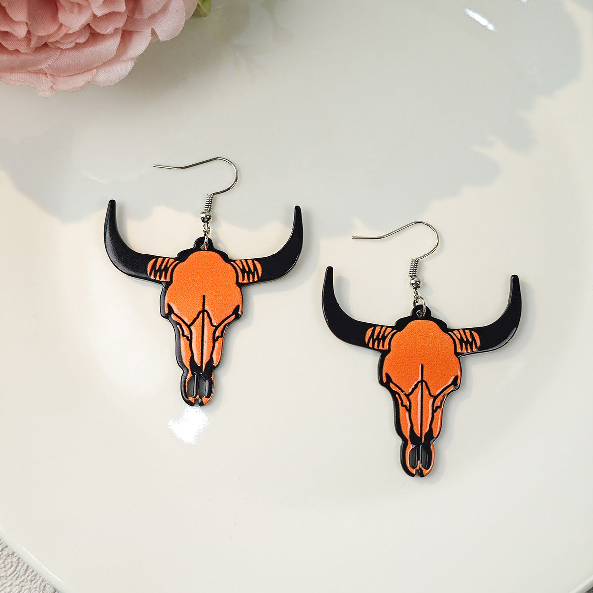 Wholesale  Bull Head Earrings Easter Acrylic Earrings