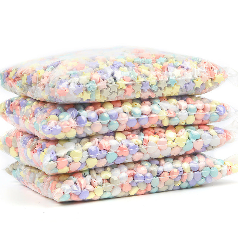 Wholesale ABS Mixed Color Plastic Through Hole Round Beads