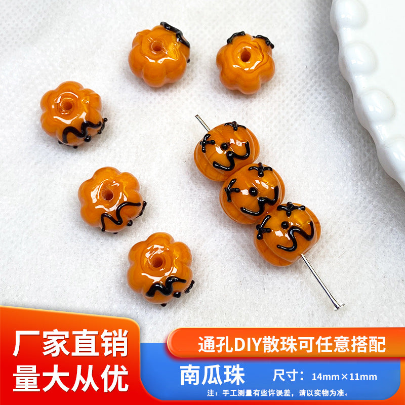 Wholesale 10pcs Snowman Christmas tree gingerbread man glass beads