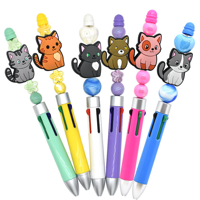 Wholesale Random 100pcs Product Cat Creative Ballpoint Pen Focal Beads