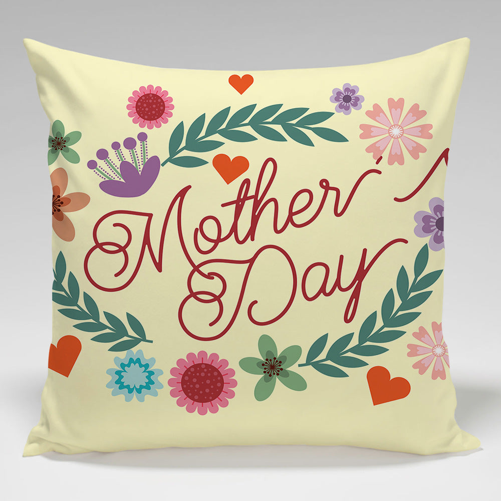 Wholesale Mother's Day Linen Throw Pillow Cases