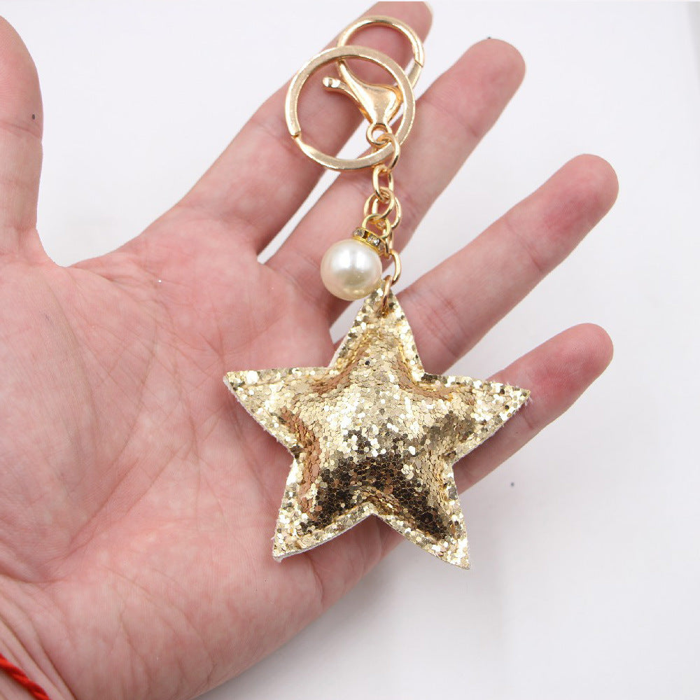 Wholesale PU Star Keychains