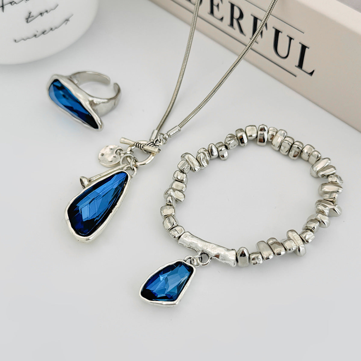 Wholesale Geometric Acrylic Gemstone Pendant Necklace