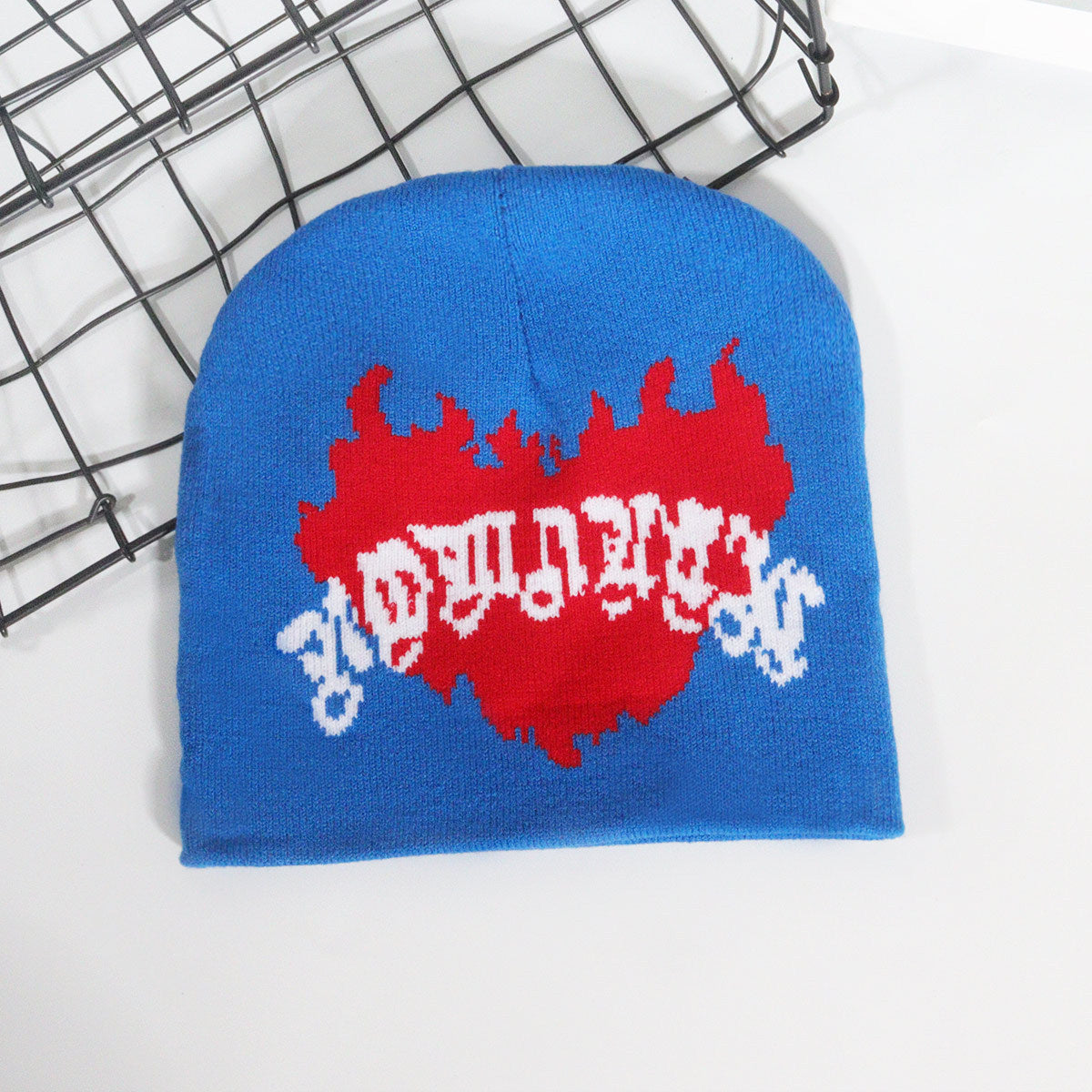 Wholesale Y2K Jacquard Knitted Hat Love Flame Woolen Hat