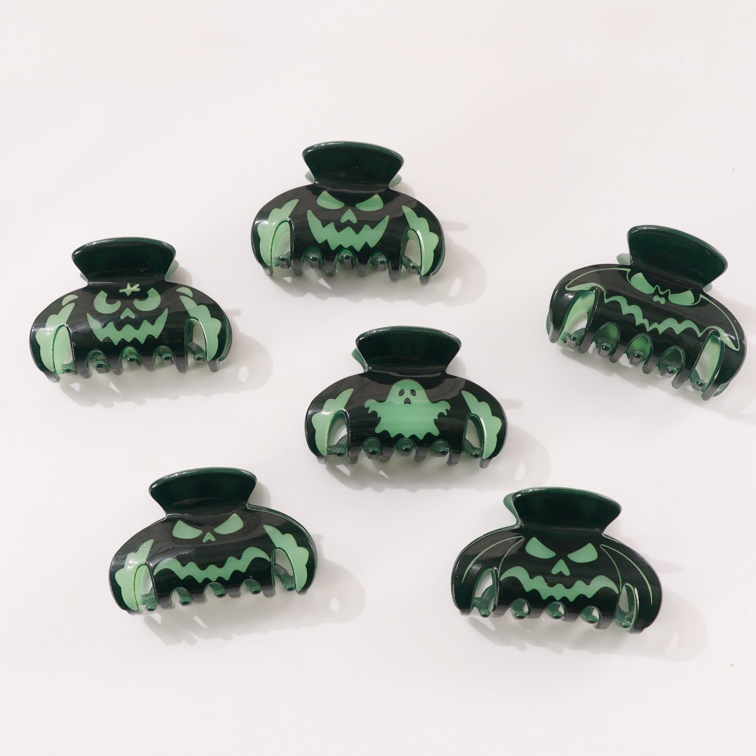 Wholesale Glow In The Dark Carved Pumpkin Acrylic Hair Claw Clip  Women S Fashion Hair Accessory Gift Boutique Resale