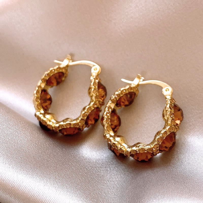 Wholesale Crystal hoop earrings for women