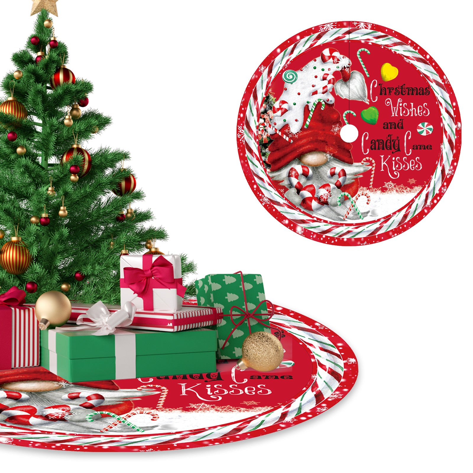 Wholesale 120CM Christmas Tree Skirt Forester Tree Bottom Dress