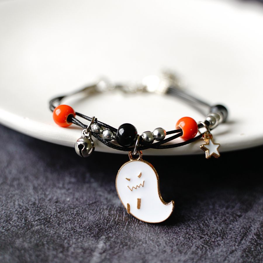 Wholesale Halloween Pumpkin Ghost Festival Orange Bracelet