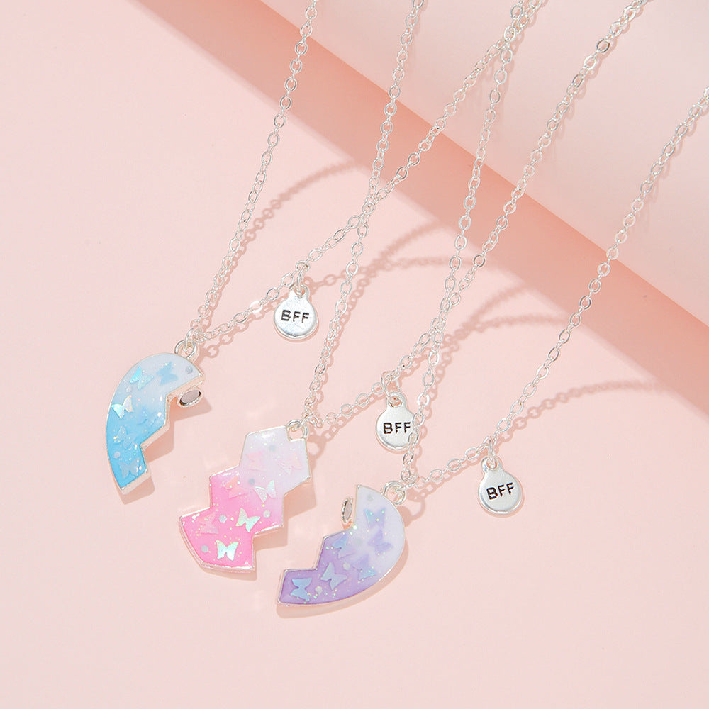 Wholesale Love Split Magnetic Necklace BFF Jewelry