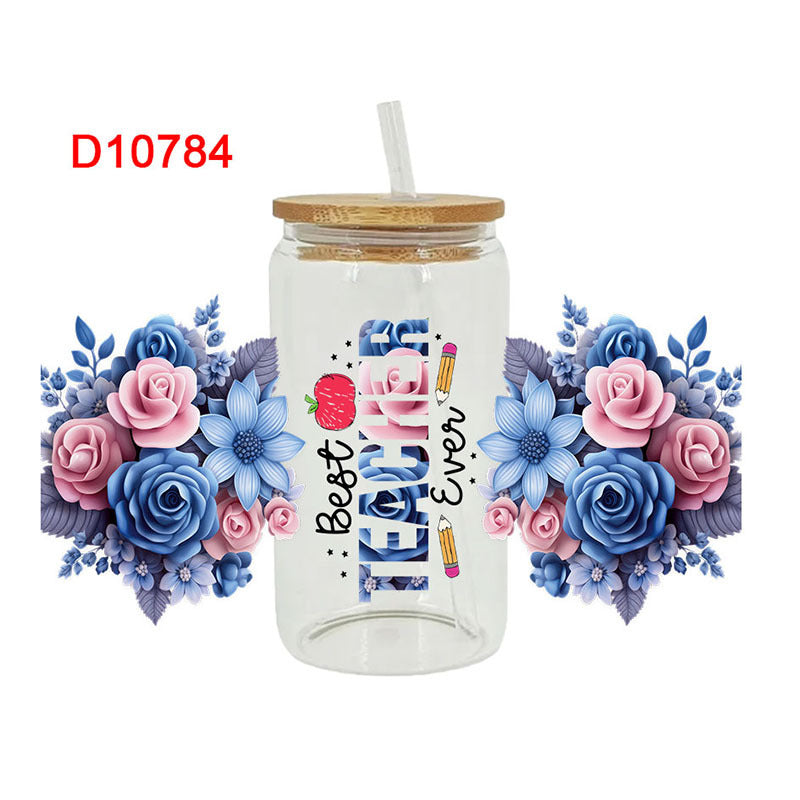 Wholesale UV Transfer Paste Glass Crystal Label Crystal Paste 16OZ UV DTF WRAPS 23cmX11cm