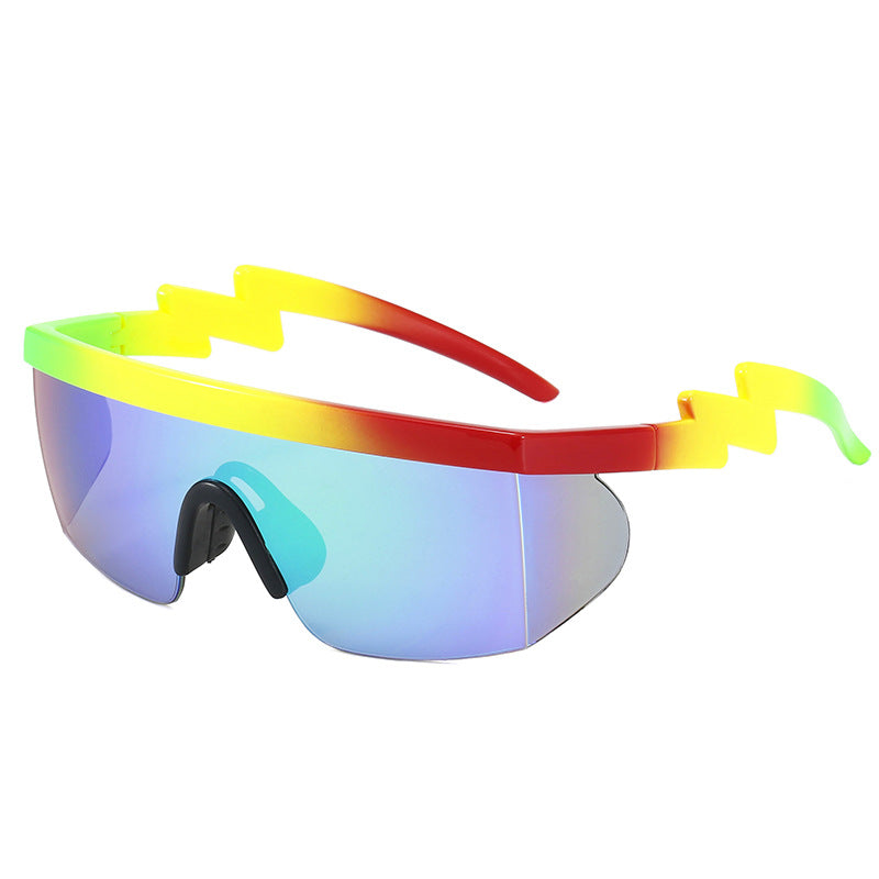 Wholesale Conjoined Sports Cycling Irregular PC Sunglasses
